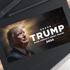 Trump 2024 Bumper Sticker MAGA Car Sticker Trump 2024 Decal Trump 2024 Election Sticker Trump Train Trump Supporter Trump Rally Vote Trump