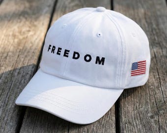 Freedom Dad-Mütze mit amerikanischer Flagge, bestickte Kappe, MAGA-Geschenk für Männer und Frauen, verstellbar