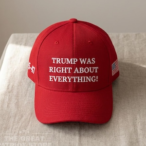 Gorra Trump tenía razón en todo, talla 45-47, Pro Trump Flexfit, regalos MAGA para hombres y mujeres, gorra Trump personalizada bordada