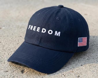 Freedom Hat USA Flag - Embroidered Dad Cap Patriotic Gifts for Men Women, Charlie Hat