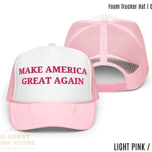 MAGA Hat Pink Trump Hat for Women MAGA Trucker Cap Make America Great Again Hat Embroidered Trump Patriotic Hat MAGA Red White Blue