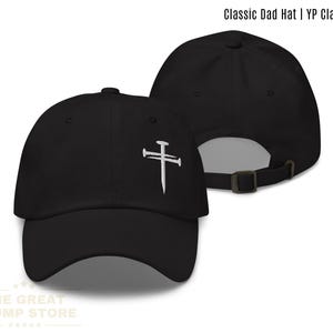 Three Nails Cross Hat Christian Men Women Baseball Cap Embroidered Religious Hat 3 Nail Cross Crucifix Hat Low Profile Adjustable