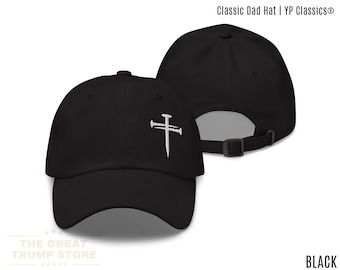 Three Nails Cross Hat Christian Men Women Baseball Cap Embroidered Religious Hat 3 Nail Cross Crucifix Hat Low Profile Adjustable
