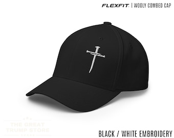 3 Nail Cross Hat Fitted, Christian Gifts for Men Women, Faith Baseball Cap, Three Nails Cross