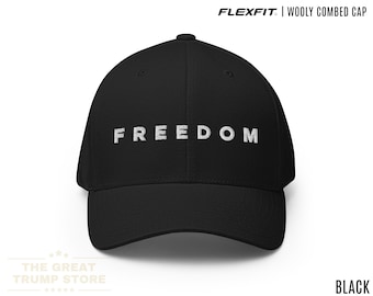 Gorra Freedom Hat Flexfit, con bordado de la bandera de EE. UU., regalos de Trump, gorras cristianas para hombres y mujeres