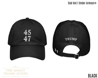 45 47 Hut Trump Leistungskappe für Männer und Frauen, Under Armour Trump Dad-Hut, Trump 45 47 Bestickter Hut, Trump Athletische Kappe