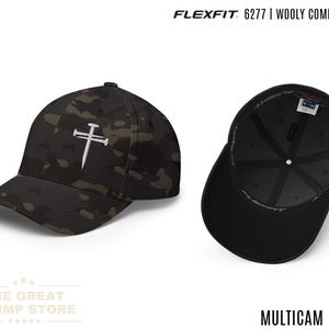 This premium Flexfit cap with a detailed embroidered three nails cross is a true nail cross hat. Serving as both a cross baseball cap and a religious baseball hat, it functions as a three nails hat perfect for Christian hats and Christian hats for men. Also known as a cross hat, 3 nails flexfit hat, Christian cross cap, nail and cross hat, baseball hat embroidered cross, black hat with cross, mens fitted christian hat, rusty nails cross cap, three nail flex fit hat, and three nails hats.