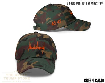Casquette Trump Signature camouflage, 45 47 pour homme et femme, casquette MAGA, brodée