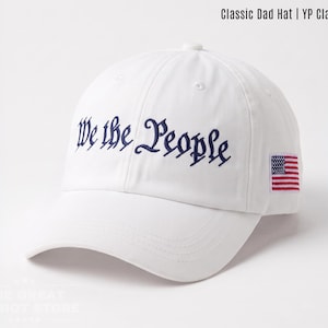 We The People Dad Hat, 1776 Embroidered Baseball Cap, USA Patriotic Gifts for Men Women, American Flag Apparel