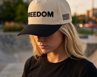 Black Freedom Hat, USA Flag Cap for Men Women, Patriotic Gifts, Charlie Tribute