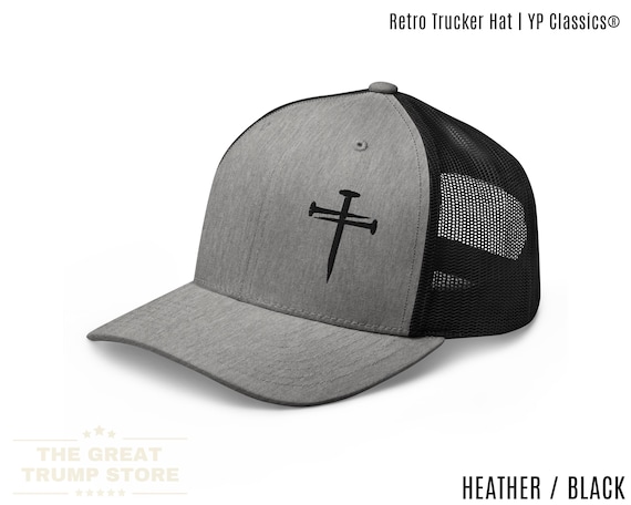 Christian Faith Trucker Hat Cross Jesus Snapback Cotton Funny Faith Cross America Flag Christian Jesus Trucker Hat  main image 3