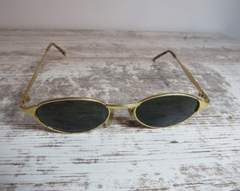 Sonnenbrille vintage gold Sonnen Brille Bialucci gold Accessoire Brille getönt