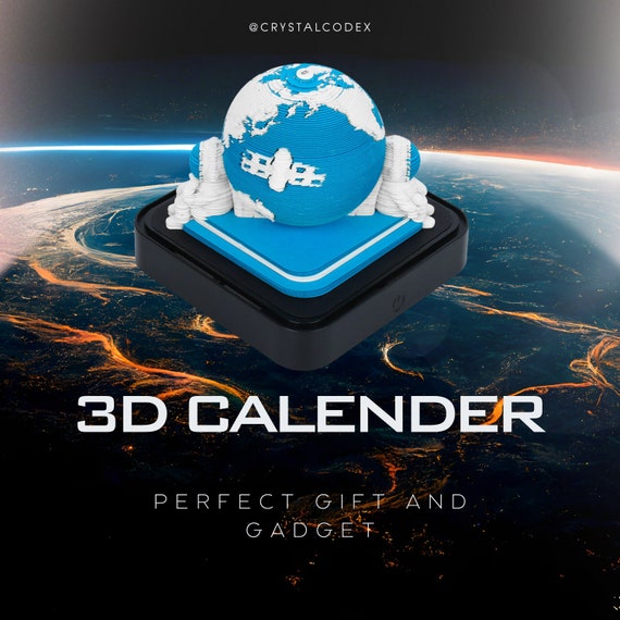 3D Calender 2024, Blue Earth Calender, Personalised Gift, 3D Memo Pad, Home  Decoration, Perfect Gift for Her and Him, Paper Carving 