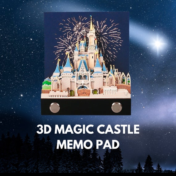3D Castle Notepad 2024 Calendar Memo Pad Block Notes Paper