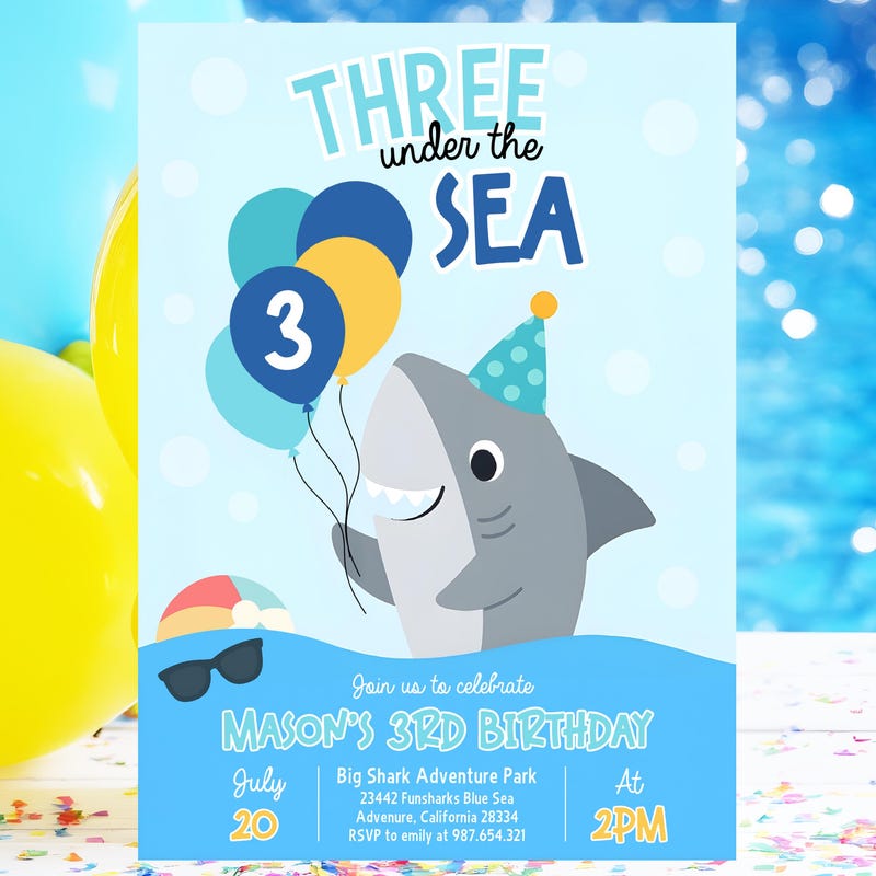 Baby Shark 3rd Birthday Party - Etsy