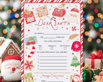 Letter to Santa Printable Easy to Print Letter to Santa Letter