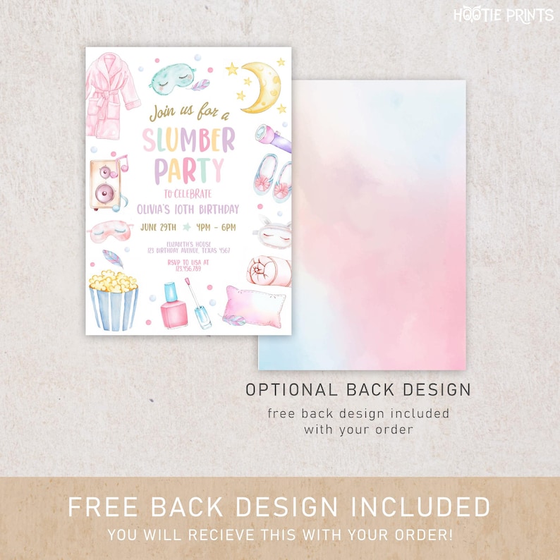 Bearbeitbare Pyjama Party Geburtstagseinladung Sleepover Geburtstag einladen Pink Girl Spa Tween Teen Digital Download Druckbare Vorlage Bild 2