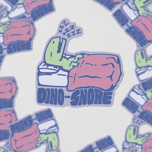 Pegatina de vinilo Dino-Snore