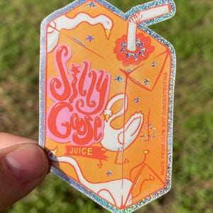 Suco de Ganso Silly - Adesivo Glitter à Prova D'água