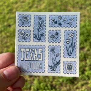 Texas Wildblumen Vinyl Aufkleber