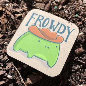 Frowdy Cowboy Frog - Matte Vinyl Sticker