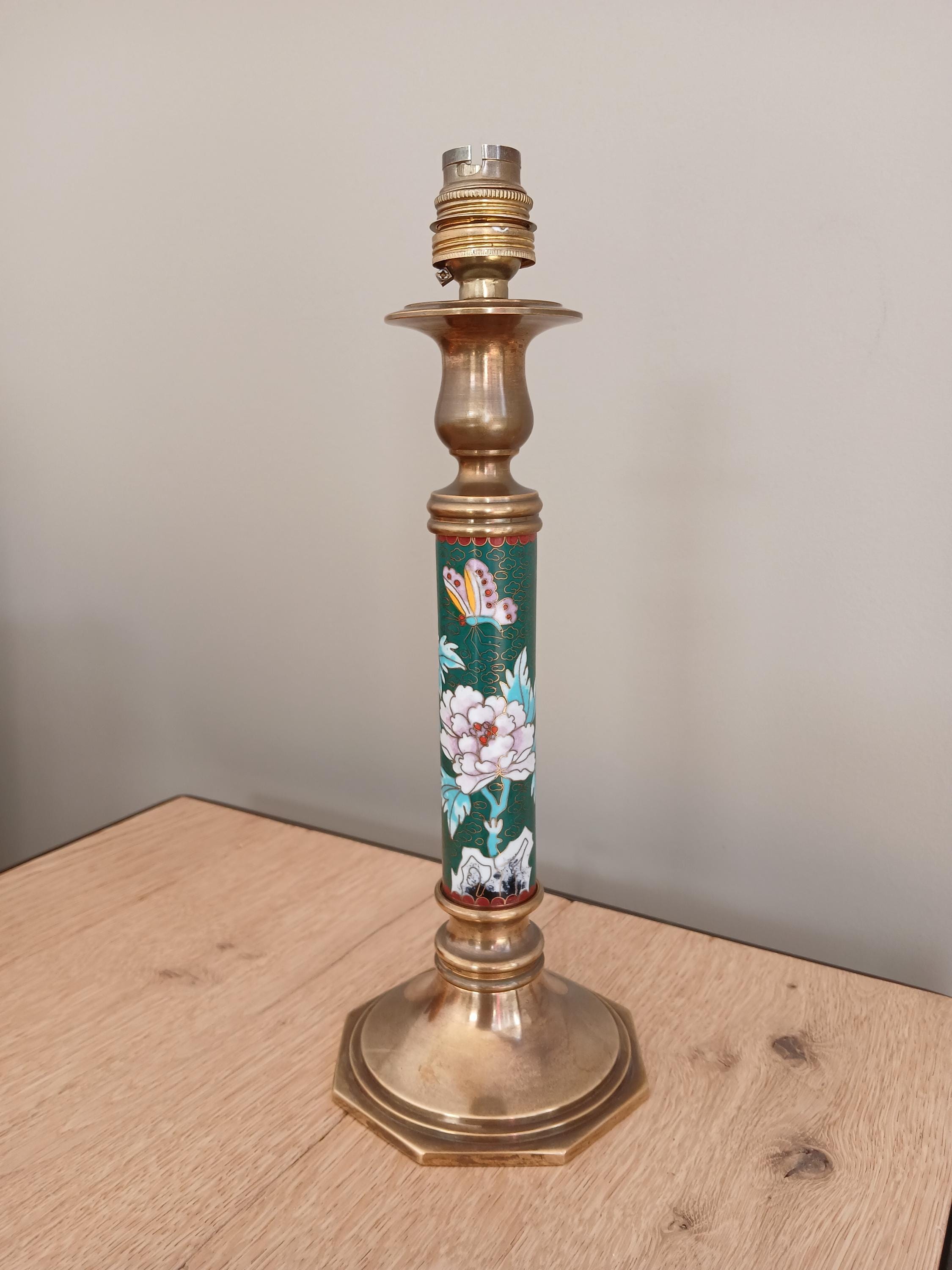 Lampe sur pied en laiton - SA - Antiquités décoration