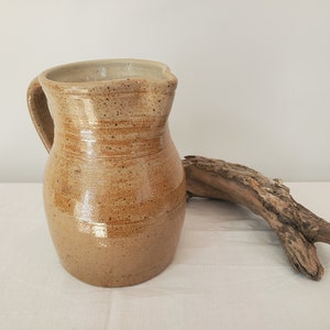Stoneware pitcher with handle and jug Height 15cm