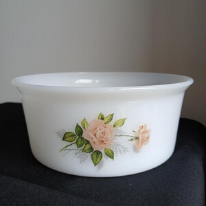 Saladier Arcopal Vintage Motif Floral - Verre épais, Bon état