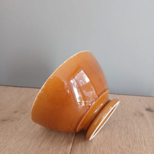DIGOIN SARREGUEMINES Terracotta &quot;coffee with milk&quot; Vintage earthenware bowl