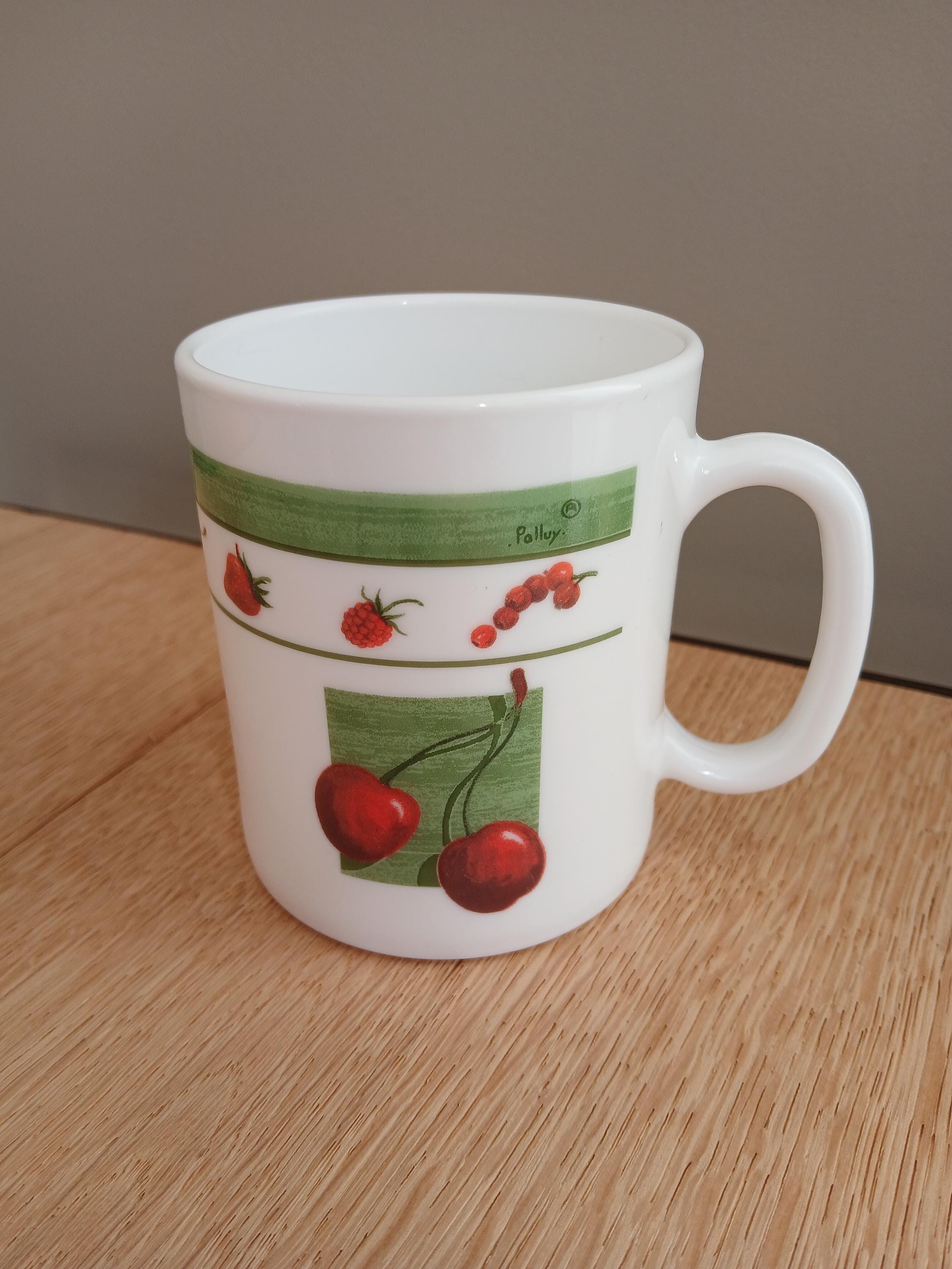 Tasse à Thé Avec Soucoupe Arcopal France - Décor Fleurs De Chocolat - Blanc, Verre