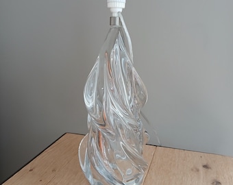 Handmade Crystal Lamp Base from the 70s Height 37 cm