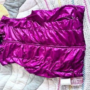 Energy by Chicos Vintage Metallic Pink Puffer Vest