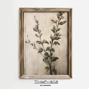 Printable Tree Branch Vintage Wall Art Branch Poster Home Decor Vintage Branch Wall Decor Tree Branch Painting Botanical Wall Art Print