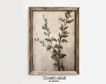 Vintage Botanical Print: Tree Branch Wall Art (Digital Download)