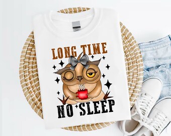 Long Time No Sleep SVG, Always Tired svg, I'm Trying But I'm Very Tired svg, Tired 24/7 png, Tired Moms Club svg, Trendy Animal Shirt png