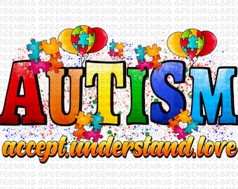 Autism accept understand love png sublimation design download, Autism png design, Autism Awareness png, sublimate designs download
