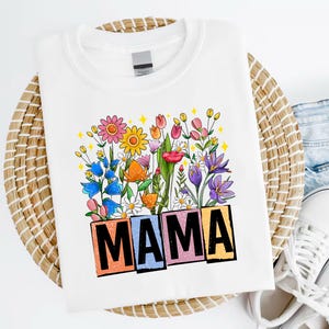 Wildflower Mama sublimatie PNG, bloemen bohomotieven, png voor mama, Moederdag png, mama sublimatie png, lente png, digitale download