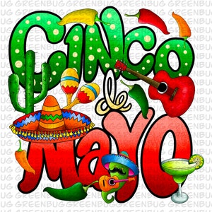 Cinco De Mayo met peper en Sombrero Png sublimatieontwerp, Cinco De Mayo Fiesta, Cinco De Mayo sublimatieontwerp, Mexicaanse dag png, Mexico
