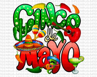 Cinco De Mayo With Pepper And Sombrero Png Sublimation Design,Cinco De Mayo Fiesta,Cinco De Mayo Sublimation Design,Mexican Day png,Mexico