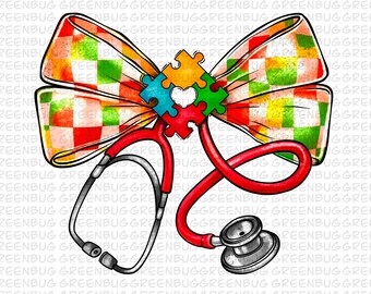 Autism Nurse Coquette Png, Autism Png, Autism Awareness Coquette Png, Nurse Autism Png, Retro Autism Bow Png, Autism Advocate Png, Nurse Png