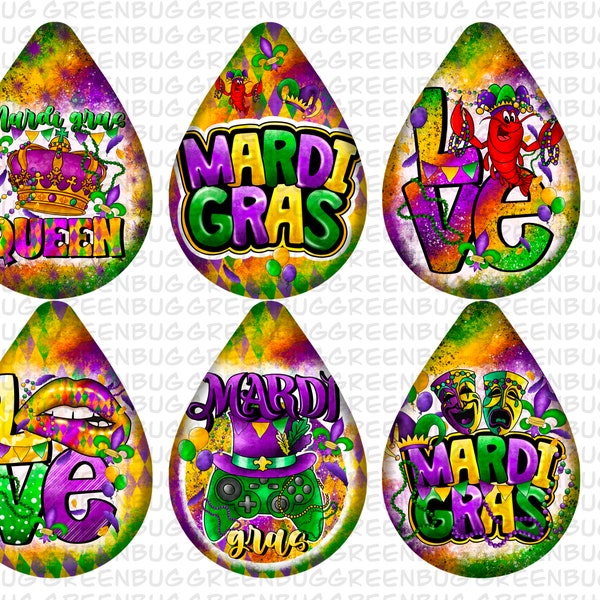 Mardi Gras teardrop earrings bundle png sublimation design download, Mardi Gras png,western teardrop earrings png,sublimate designs download