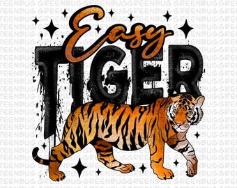 Trendy retro T-Shirt Design – Funny Quote PNG with Tiger Graphic - Humorous Print for sublimation and dtg printing - Vintage girl printable