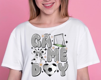 Soccer Png, Soccer Game Day Png, Coquette Soccer Png Shirt Design, Soccer Mama Png, Soccer Mom Png Sublimation, Soccer Design Png, Game Day