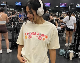 Power Hour Gym shirt | Women Gym Shirt | Gym Shirt | Women Workout Shirt