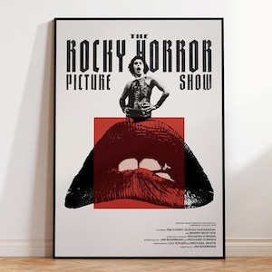 ROCKY HORROR Vintage Style Poster, Movie Musical Theatre Film Poster Print, Midcentury Modern Broadway Aesthetic Wall Art