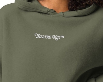 Sudadera corta con capucha bordada Theatre Kid TM, sudadera divertida y adorable con temática de actor de teatro musical, sudadera con capucha con humor de Broadway