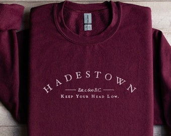 Hadestown Embroidered Crewneck, Musical Theatre Embroidered Sweater, Broadway Play Unisex Crewneck Sweatshirt