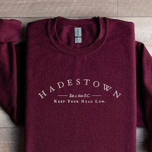 Hadestown Embroidered Crewneck, Musical Theatre Embroidered Sweater, Broadway Play Unisex Crewneck Sweatshirt