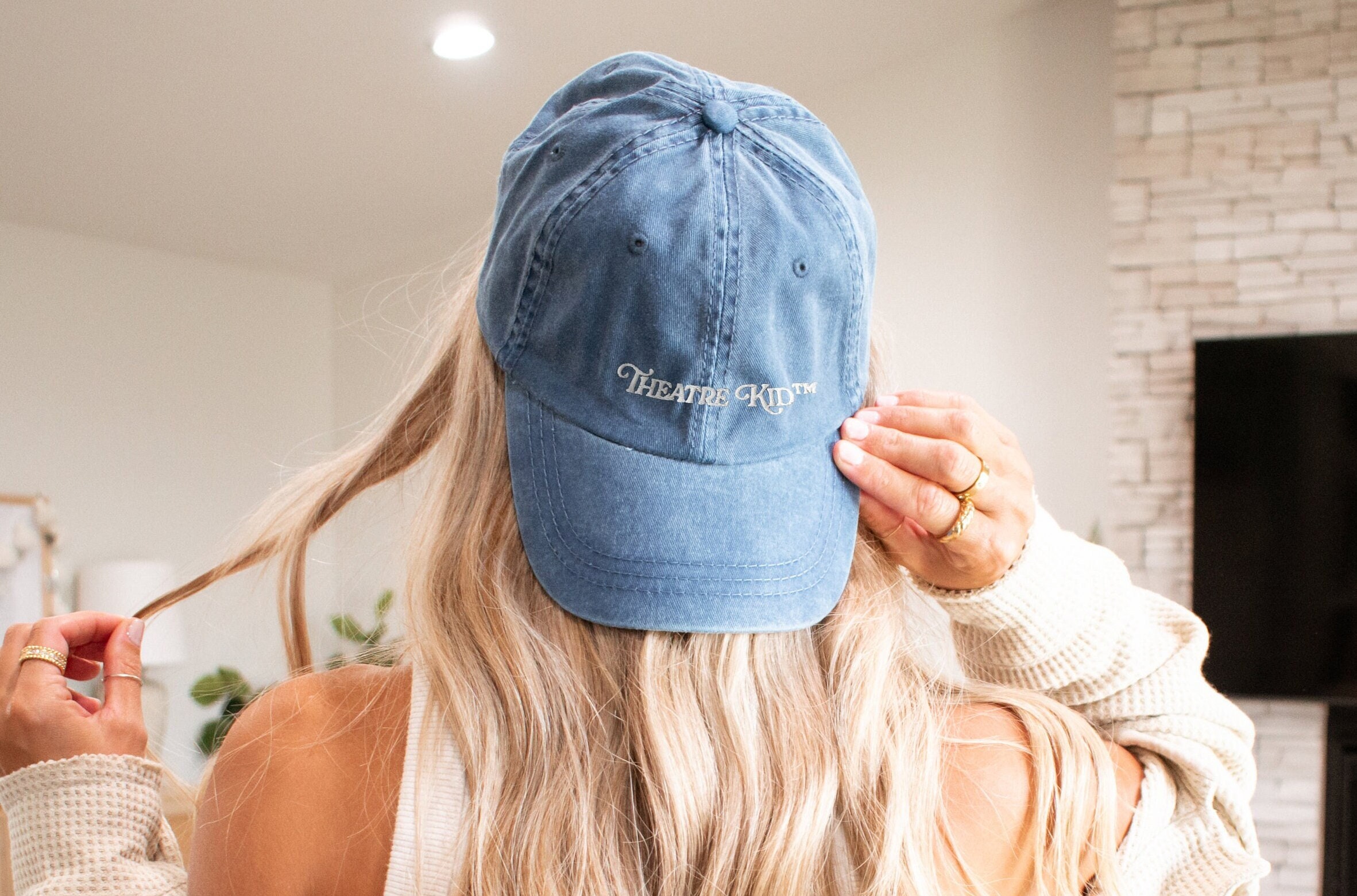Theatre Kid TM Embroidered Denim Hat, Musical Theatre Actor Cute