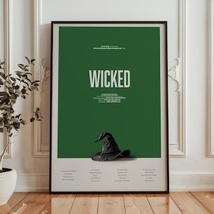 WICKED Elphaba Vintage Style Poster, Broadway Musical Poster Print ...